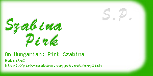 szabina pirk business card